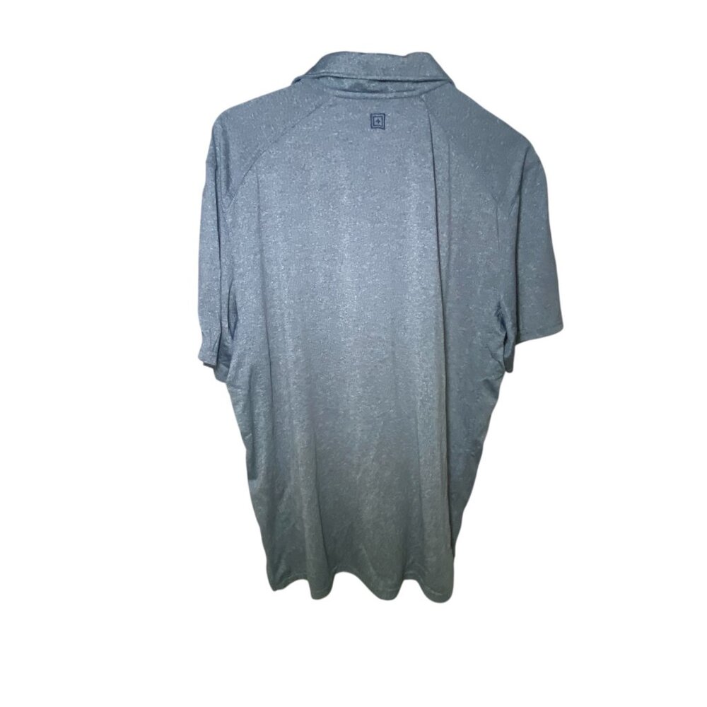 5.11 Tactical‎ Performance Short Sleeve Polo Shirt Heather Gray Moisture-Wicking - Picture 2 of 3